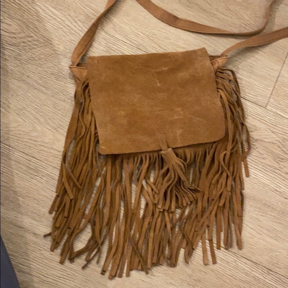 Leather / Suede Fringe Shoulder Bag